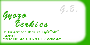 gyozo berkics business card